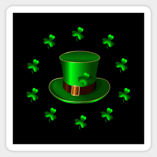 St. Patricks Day. Green hat Sticker